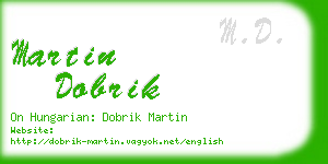 martin dobrik business card